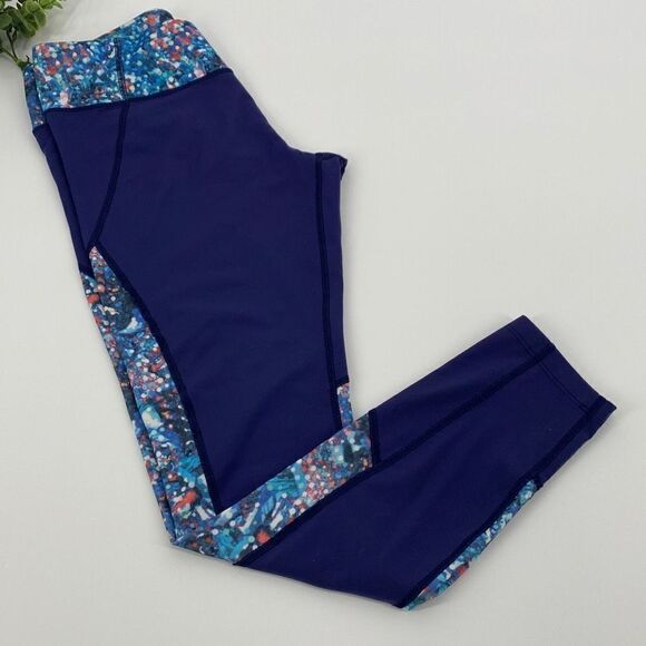 North Face Athletic 7/8 Leggings Navy Multi M‎ - Picture 1 of 10